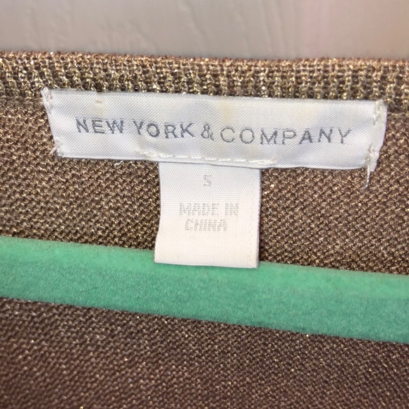 NY&Co gold glitter sweater - Picture 3 of 5